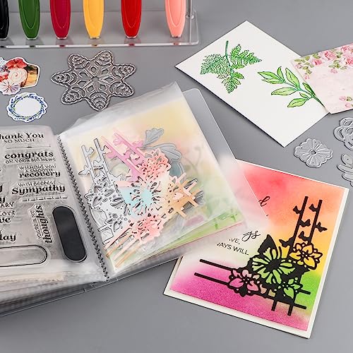 Image of A6 Clear Stamps Storage - 3 Set Embossing Folder & Seal Bags Keeper for DIY Scrapbooking & Crafts