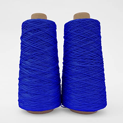 TEXTEX = Cuquillo Chain Thread. Yarn for Knitting and Crochet. Composition 100% Rayon. 1 Cone of 200grs and 600mts (Blue King) - Image 2