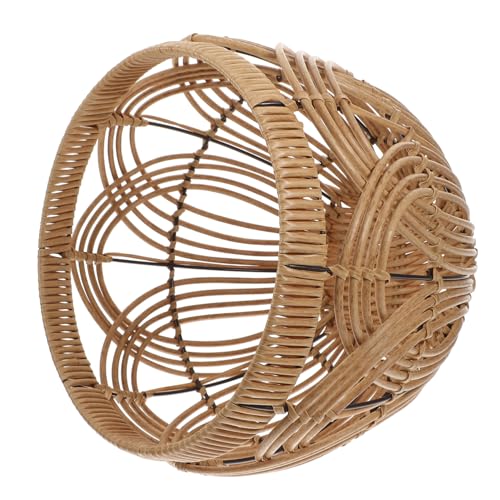 Cabilock Household Woven Storage Basket Plastic Imitation Rattan Design for Fruits Snacks and More Versatile Use Bedroom Office and Dining