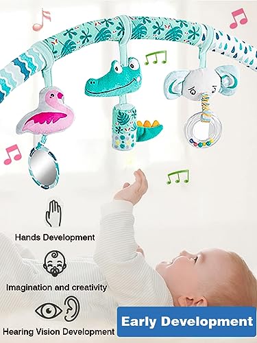 Image of Pau1Hami1ton Baby Stroller Arch Toys, Car Seat Toys,Bouncer Toy Bar /Mobile for Bassinet,Adjustable Baby Hanging Toys Fit for Crib Bed,Stroller,Car Seat.S-19(Crocodile)