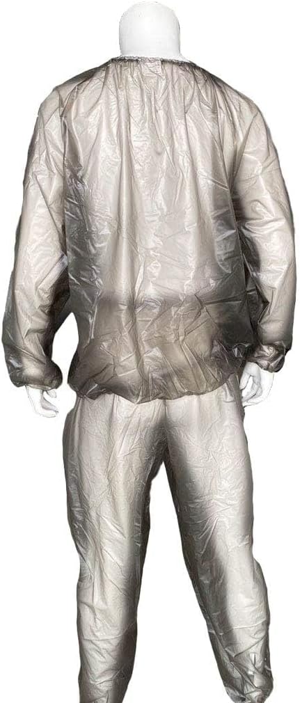 Heavy Duty Sauna Suits for Women Men Weight Loss Exercise 2 Piece Transparent Sweat Suit - Image 3