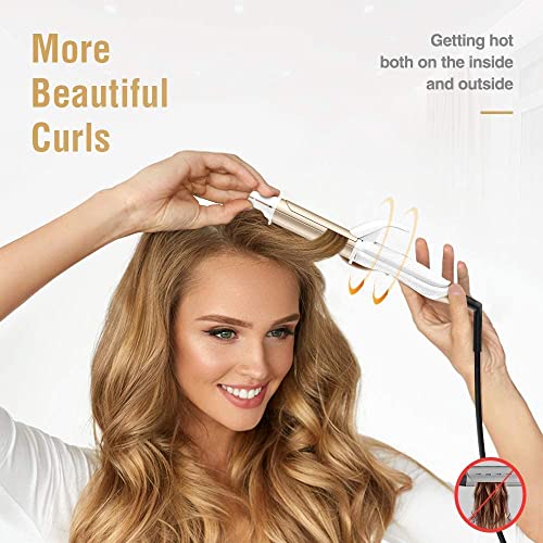 Furiden Lite Small Size Travel Curling Iron, Lightweight Design With Dual Voltage (100-240V) Design Allows You To Use It Anywhere In The World, Straightening Or Curling & Easy To Use, White #TOP3