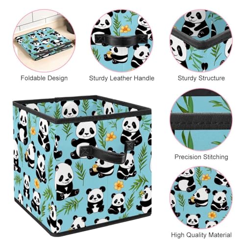 Boîte de rangement pliable panda pour chambre d'enfant ordonnée