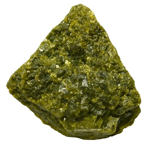 Amazing Gemstone Green Tourmaline with Matrix Raw Crystals and Healing Stones, Natural Rocks For Tumbling - DIY Raw Stones And Crystals (1 Piece)