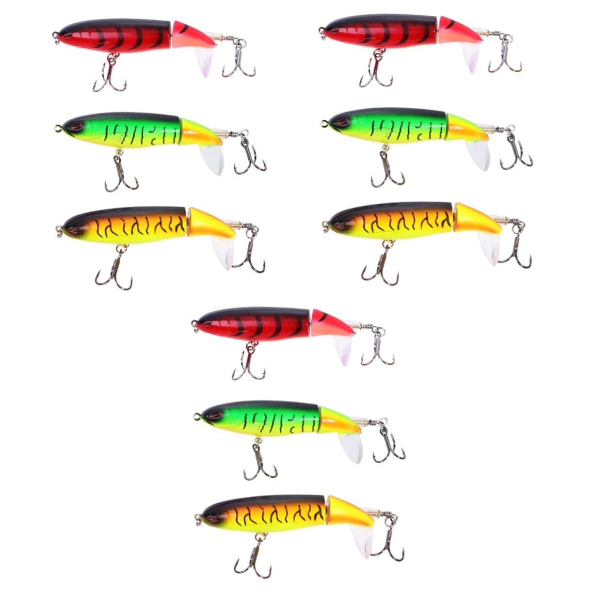 9 Pz Esche bioniche realistiche Esche da Pesca muschiate Esche da Pesca per Acqua Dolce Esca a manovella Esca d'Acqua Dolce Esca da Nuoto ad Esche da Pesca con Occhi 3D