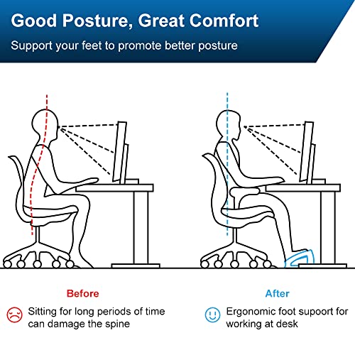 Image of StrongTek Wood Ergonomic Footrest - 4-Angle Adjustable Foot Stool for Desk, Office Footrest, Anti-Slip Foot Stand for Under Desk, Enhances Posture, Promotes Blood Circulation, Easy Assembly (Natural)