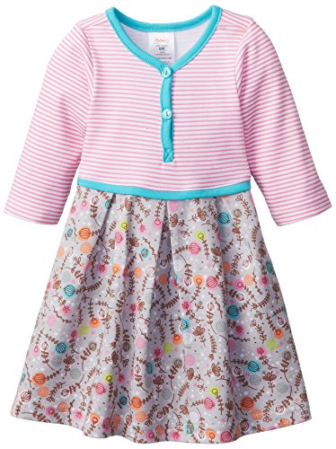 Zutano Baby Girls' Stripe Pretty Pleats Dress