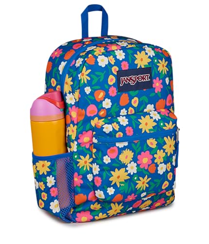 Image of JanSport Cross Town Backpack - Simple Bag for Everyone with 1 Main Compartment, Front Utility Pocket - Premium Class Accessories - Flower Market