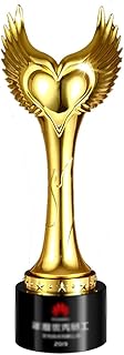 XENITE Golden Championship Trophy, The Company’s Annual Excellence Awards, The Honor of The Winner, Base can be Engraved (Color : Gold, Size : 3011cm) Trophy