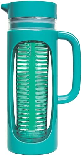 Primula Jarra de infusión de 50 onzas con soporte protector en verde azulado