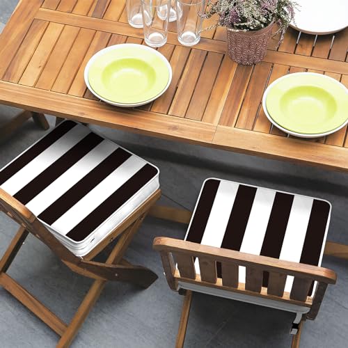Patio Chair Cushions 19 x 19 x 3 Inch, Outdoor Cushions for Patio Furniture, Water Repellent Outdoor Seat Cushions with Straps Garden Sofa Couch Pads, Set of 2, Cabana Black Patio Chair Cushions 19 x 19 x 3 Inch, Outdoor Cushions for Patio Furniture, Water Repellent Outdoor Seat Cushions with Straps Garden Sofa Couch Pads, Set of 2, Cabana Black