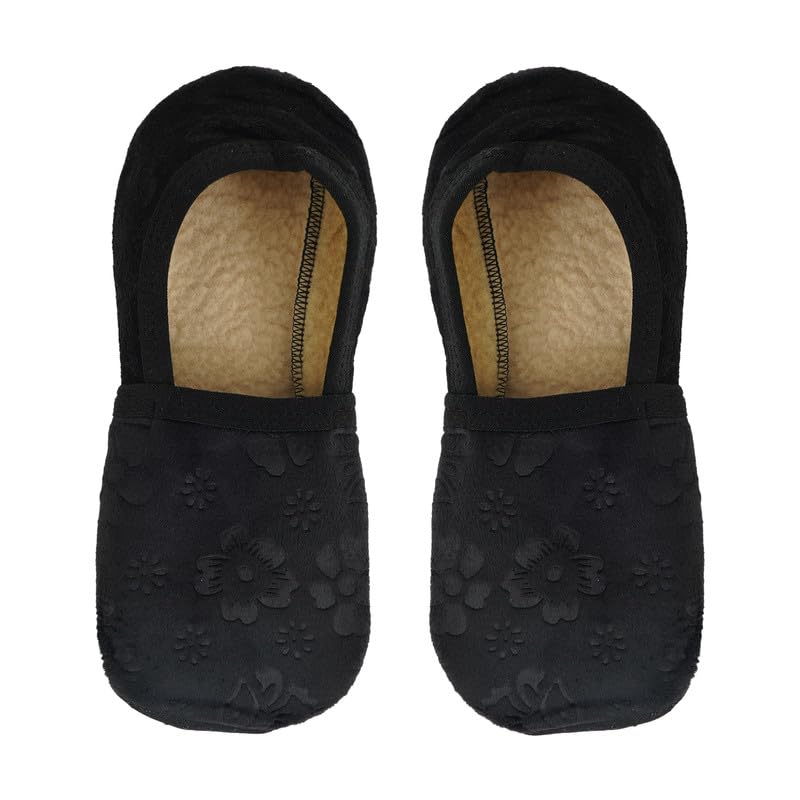 capichino Women's & Girl's & Warm Cozy 100% Super Hot Fully Stretchable Velvet Loafer (free size) (Black)-picture-3