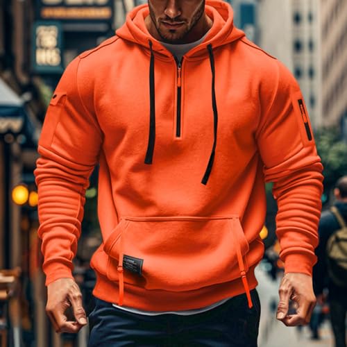ADHOWBEW Men's Hoodies Winter Sweatshirt Drawstring Big and Tall Workout Fashion Fall Casual Long Sleeve Pullover4