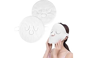 3 Holes Face Mask Towel, Cold Hot Compress Facial Steamer