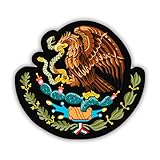 Mexican Eagle Mexico Coat of Arms - 3' Vinyl Sticker - for Car Laptop Water Bottle Phone - Waterproof Decal