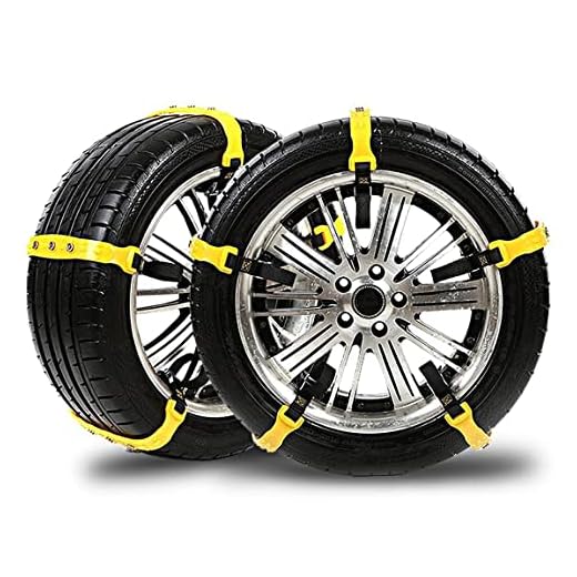 Besteamer Snow Chains Car Anti Slip Tire Chains Adjustable Anti-Skid Chains Car Tire Snow Chains Fits for Most Car/SUV/Truck-Set of 10 Width 185-295mm/7.2-11.6'' (Snow Chains)