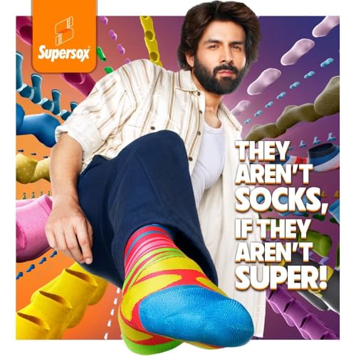 Image of Supersox Calf Length Formal Office Socks for Man | Combed Cotton | Breathable, Moisture Absorbent & Anti-Odor | Pack of 3