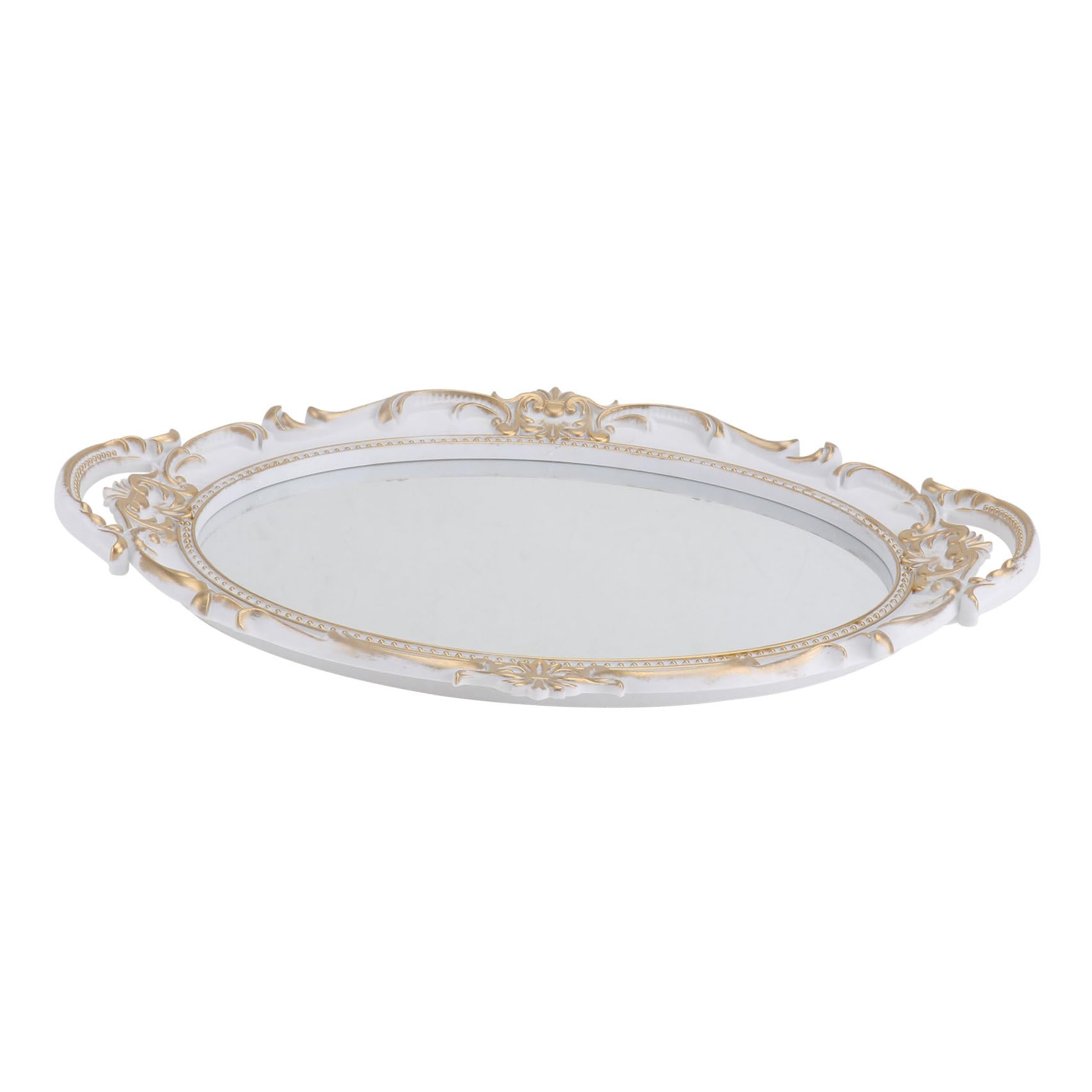 Alipis Vassoio Con Specchio Cosmetico Retrò Contenitore Decorativo Accessorio Fotografico Elegante Per Gli Amici