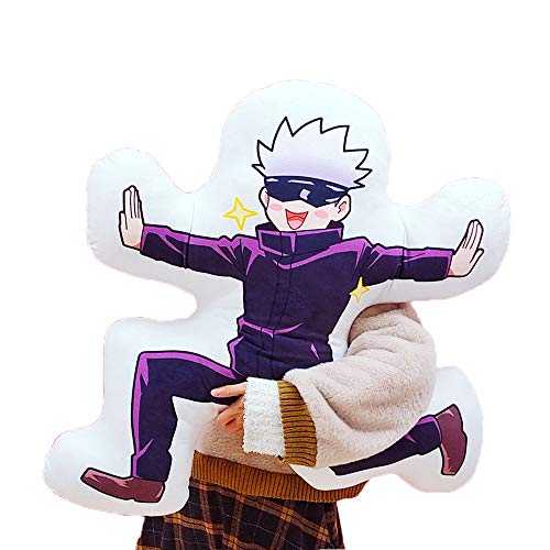 Davrcte Jujutsu Kaisen Gojo Satoru Plushies Anime Stuffed Dolls Plush Toy Pillows Anime Figure Toys Sofa Back Cushions Christmas Birthday Gifts for Teens Girls Boys
