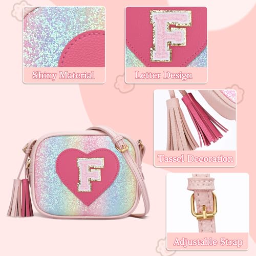 Image of KKXIU Birthday Gifts for Girls Initial Toddler Purse Cute Kids Crossbody Bag