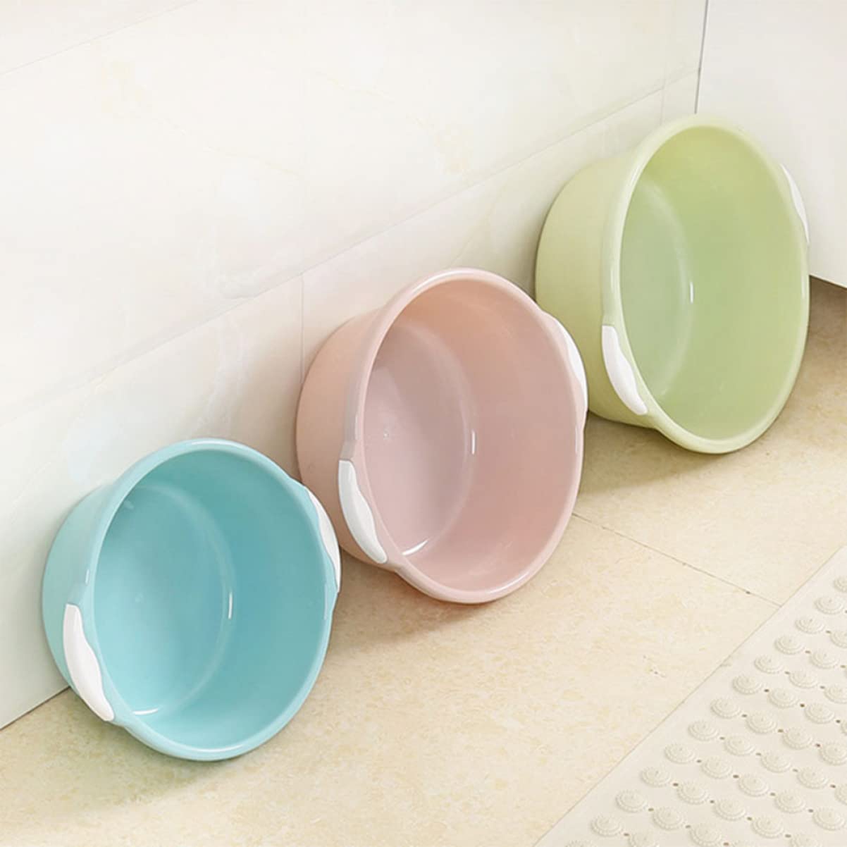Plastic Face Washing Basin 2 Pack Large round Portable Plastic