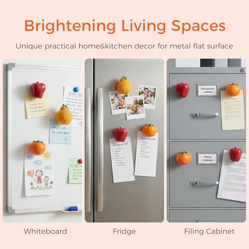 Imanes decorativos 3D de frutas para refrigerador miniatura 6