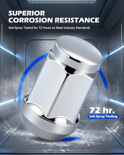 Image of Orion Motor Tech 24-Piece 1 /2-20 Lug Nuts Chrome with Cone Seat, Compatible with Jeep Grand Cherokee Wrangler Liberty, Ford Explorer Ranger Mustang, Dodge Dakota Dura