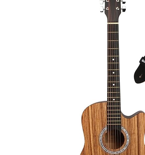 JUÂREZ JRZ38C/ZEB 6 Strings Acoustic Guitar 38 Inch Cutaway, Right