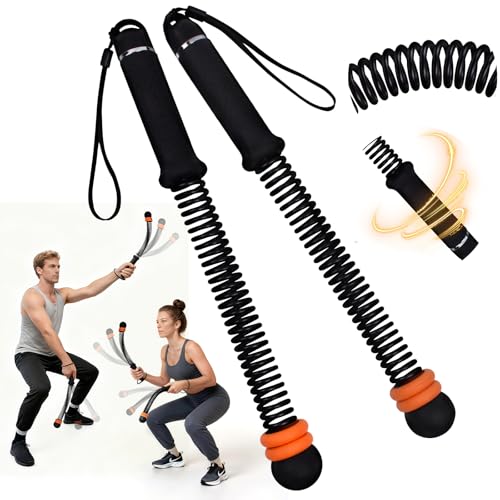 OTRC Weighted Battle Rope Ohne Seil - Verstellbare Battle Ropes für Zuhause, leises Seilloses Battle Rope mit Silikon Griff für Ganzkörperstraffung, Fettverbrennung,Krafttraining (Schwarz)