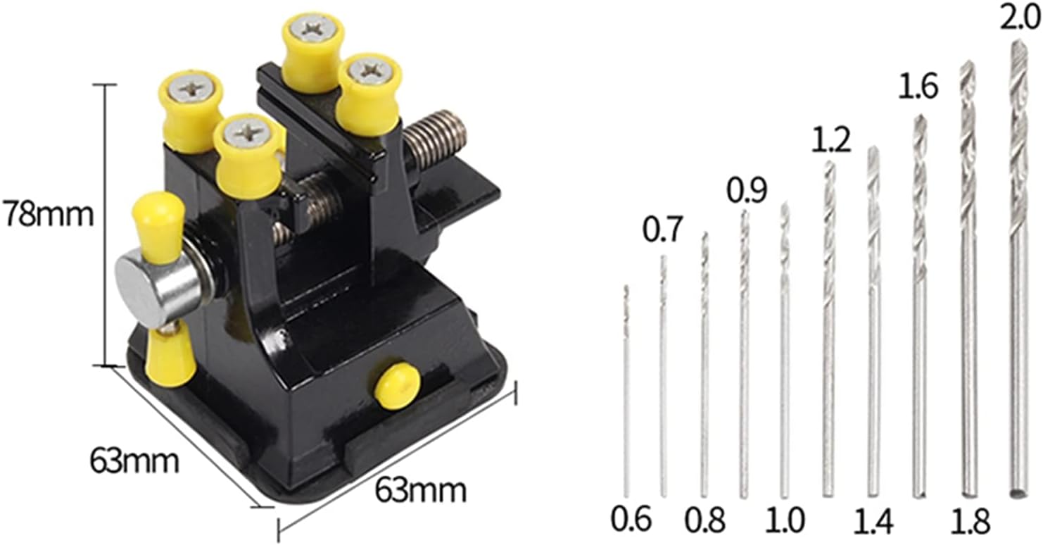 Pin Vise Hand Drill Bits(11PCS), Hand Drill Bits Set Precision Hand Drill Bits Rotary Tool for Wood, Manual Work DIY, Jewelry, Assembling, Model Making,1# drill bit