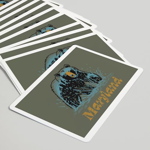 Lantern Press Naipes Poker Maryland Black Bear 52 cartas miniatura 5