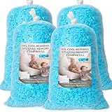 Jecqbor Bean Bag Filler, 20lbs Shredded Memory Foam Filling, Soft Pillow Stuffing Bean Bag Refill Foam for Couch, Cushion, Stuffed Animals, Dog Bed, Arts Crafts