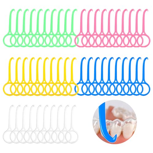LURVOUS 50 Piezas Herramienta de Eliminación de Alineadores, Extractor de Brackets Ortodoncia Removedor de Ortodoncia Invisibles, Removedor de Alineadores Retirada del Retenedor Dental (5 Colors)