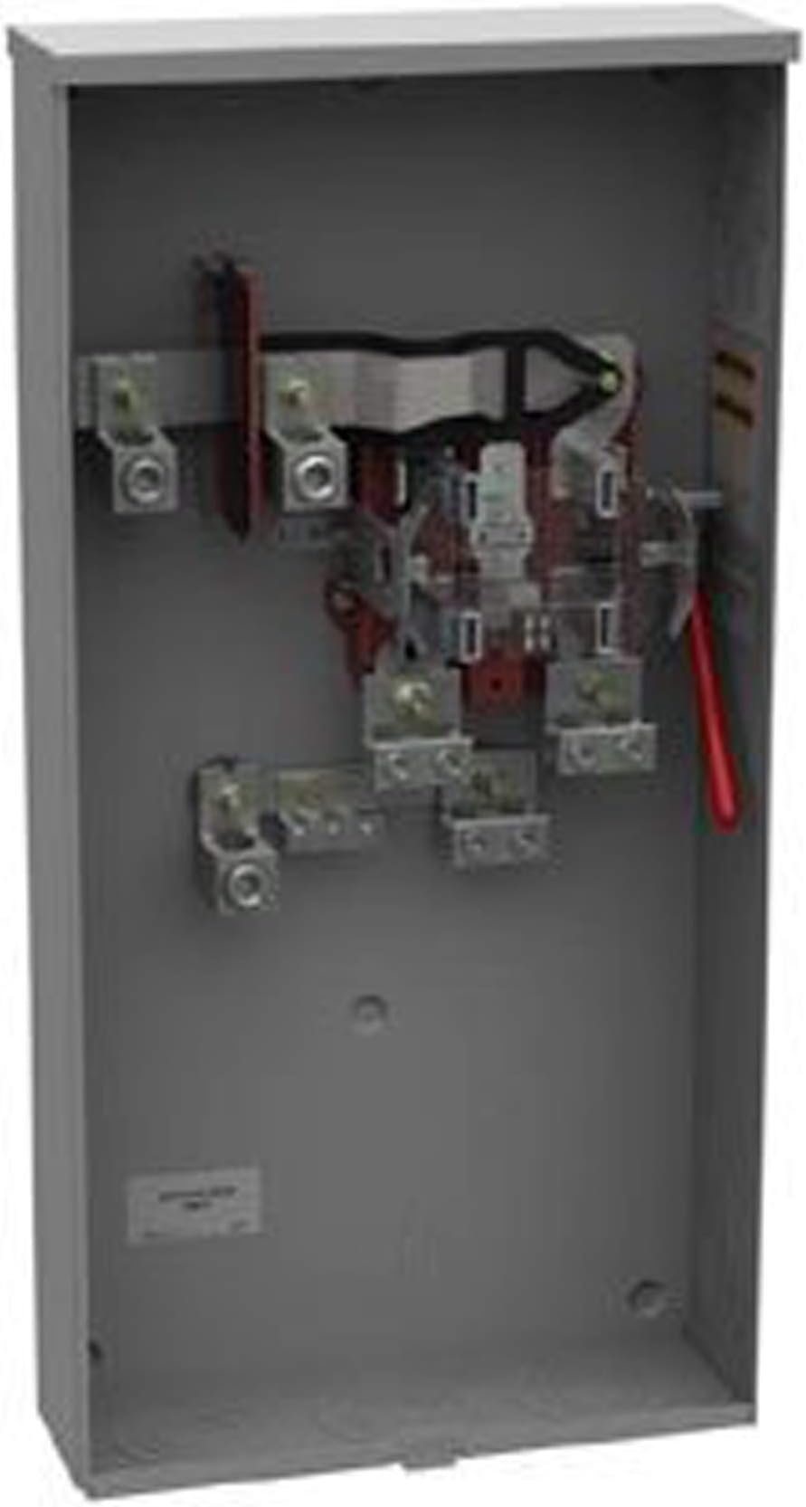 U1797-O-K3L-K2L Ringless 3-Wire Single Position Meter Socket 600 Volt 320 Amp Continuous 1-Phase 4-Jaw Surface Mount