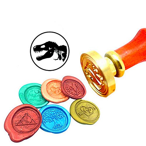 Kooer Tyrannosaurus Wax Seal Stamp Tyrannosaurus Sealing Wax Stamp Wedding Anniversary Invitation Seal Stamp (Seal Head (no Handle))