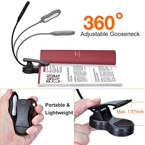 Igoober Amber Book Light, Rechargeable Blue Light Blocking Reading Light, Clip On Book Lamp, 3 Brightness Eye Care Sleep Aid Lights, For Kids, Bookworms And Kindle #TOP4