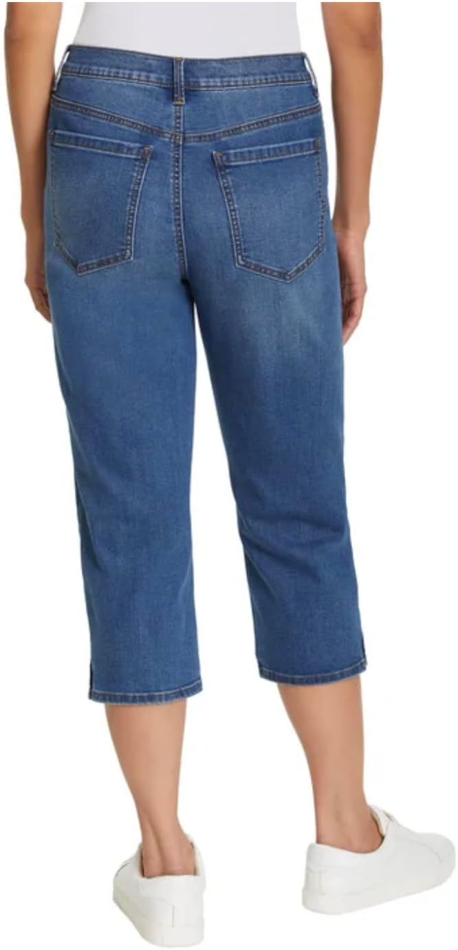 Gloria Vanderbilt Women's Amanda High Waisted 5 Pocket Capri Pant