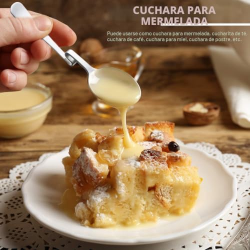 Miniatura 6 de Cuchara De Mermelada, Cuchara De Latte Macchiato De Acero Inoxidable ,Para Ieche, Café, Miel, Mermelada, Té 4 Piezas