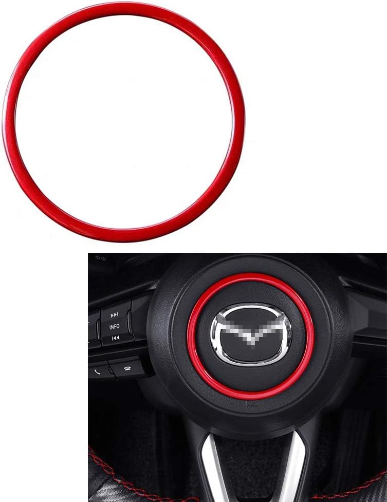 MAXDOOL Crystal Steering Wheel Ring Emblem Decal Decoration Cover Sticker Trim for Mazda 3 6 CX-3 CX-5 CX-9