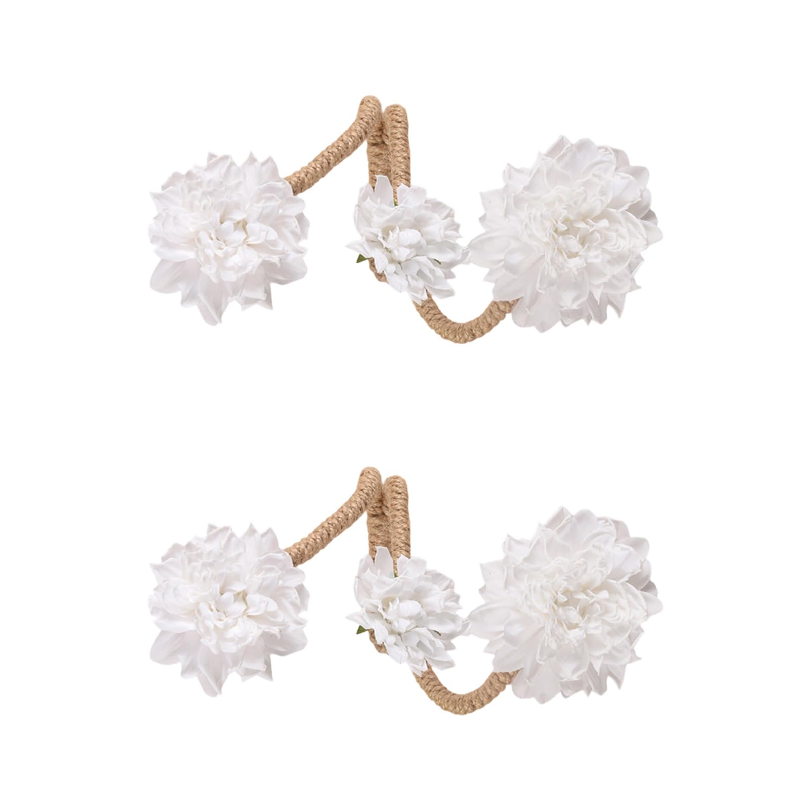 2Pcs Curtain Tieback Flower Window Curtain Bind Holdback Buckles Rope Drapery Holders Decorative Curtains Holdbacks Tiebacks for Drapes