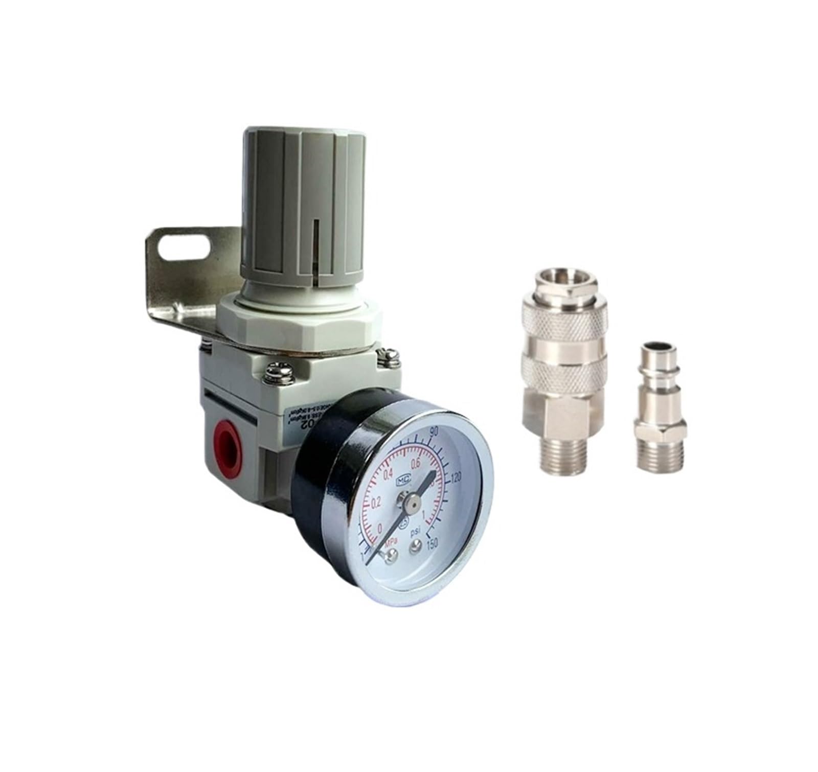 XFMZFUBD AR2000-02 Pneumatic Compressed Air Source Processor Air Pressure Regulating Relief Valve 1/4"(AR2000-02 EU Fitting)