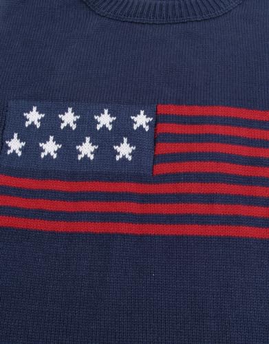 Image of Women's American Flag Lightweight Knit Crewneck Cap Sleeve Sweater Vest Top