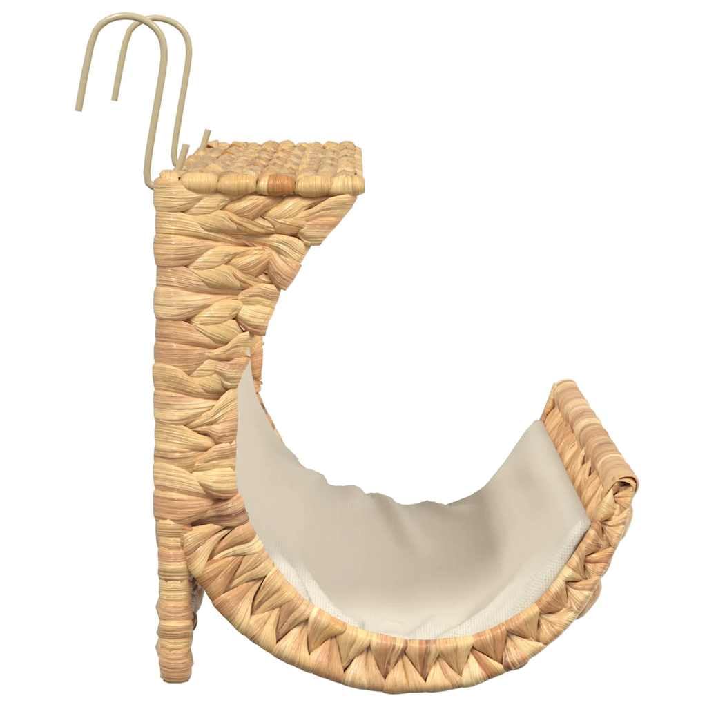 Mangloder Cuccia per gatti con cuscino in giacinto d'acqua per termosifoni, 37 x 20 x 20 cm, marrone, struttura in metallo, con gancio, morbida, calda, soffice, lavabile, per gatti e animali domestici