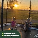 EXIT Toys Allure Classic Rechteckiges Trampolin - 244x427cm - Mit Fußschutzsystem - Mit Sicherheitsnetz - Wasserbeständig - Starkes Großtrampolin - Für alle Altersgruppen - Schwarz - 2