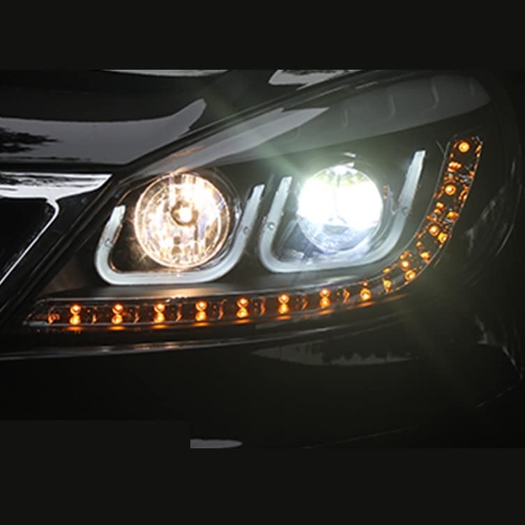 SAAKOCar Stylight 2008-2011 Year LED Head Lamp Compatible With VW Compatible With Lavida Headlight With Projector Accessories (Color : Headlights XENON)