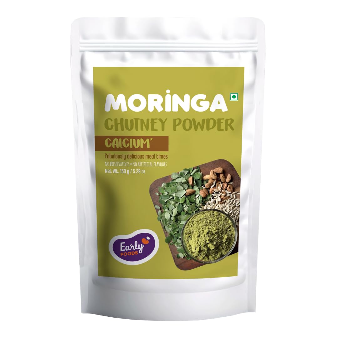 Early Foods : Moringa Chutney Powder | South Indian Moringa Idli Chutney Powder | Drumstick leaves chutney powder | Molaga Podi | Gunpowder Podi, Perfect for Idli Dosa Roti & Rice 150 gms (B0DB61Y9YR) Amazon Price History, Amazon Price Tracker