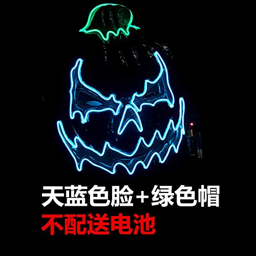 Masque de lueur visage de citrouille idéal pour défilé de carnaval et déguisement Halloween
