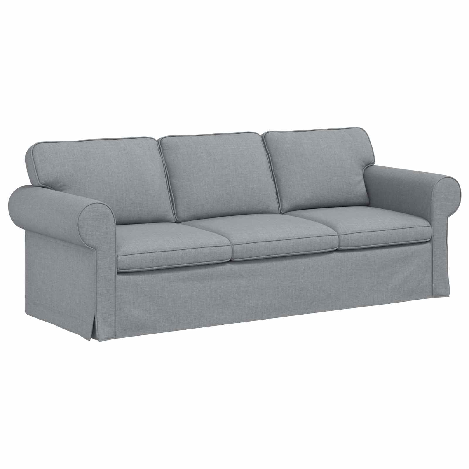 vidaXL Divano Grigio Chiaro 215 x 82 x 80 cm Tessuto, Divano Moderno, Design Ergonomico, Arredo Sezionale, Soggiorno Confortevole, Poltrona Contemporanea