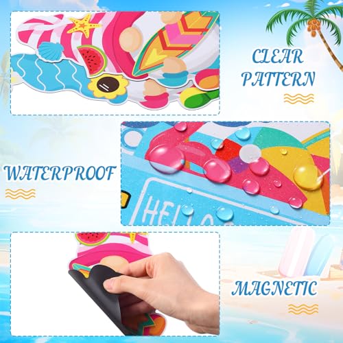 Set de 9 imanes decorativos de verano para refrigerador miniatura 3