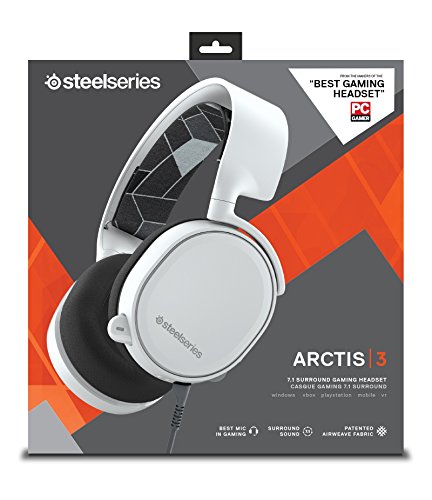 SteelSeries Arctis 3 - All-Platform Gaming Headset - For PC, PlayStation 4, Xbox One, Nintendo Switch, VR, Android, and iOS - White